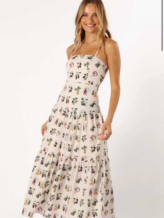 Petal & Pup Dresses & Skirts - NWT Petal and Pup Cream Floral Tiered Maxi Dress with Spaghetti Straps